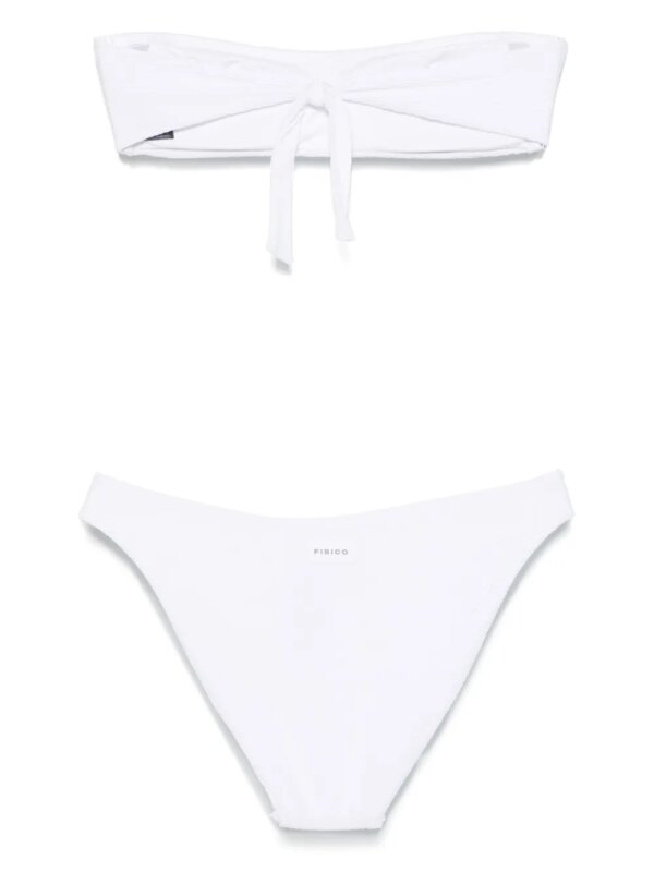 Fisico Bikini met jacquard-patroon - Wit