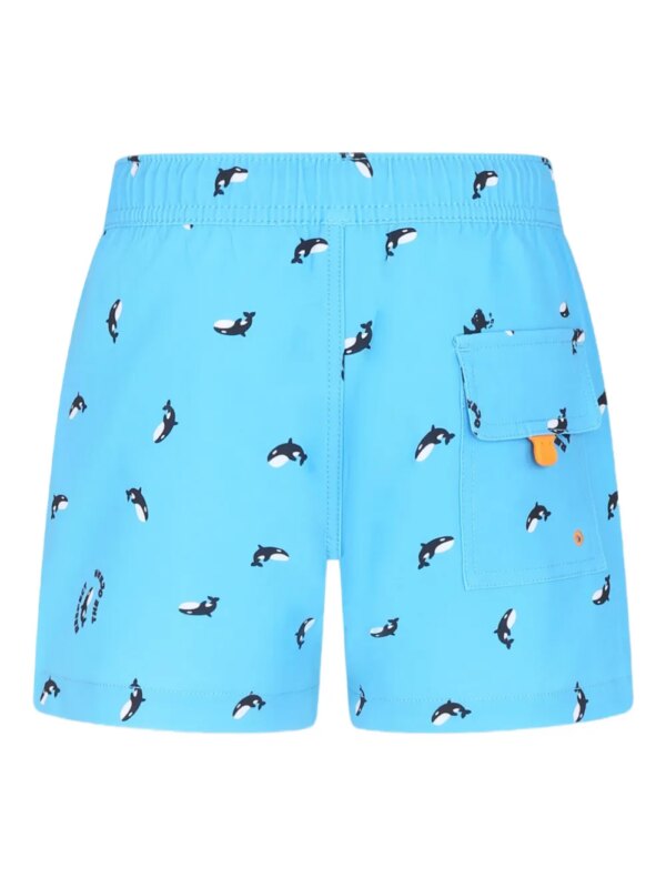 Save The Duck Kids Zwembroek met Wale-print - Blauw