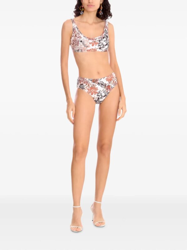Amir Slama Bikini met bloemenprint - Wit