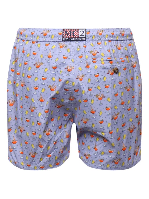 MC2 Saint Barth Zwembroek met grafische print - Paars