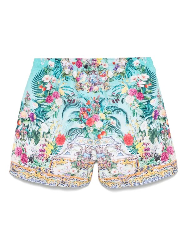 Camilla Zwembroek met Gardens of Queluz-print - Groen