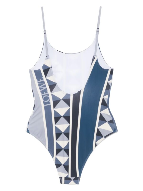 LOEWE x Paula's Ibiza badpak met geometrische print - Blauw