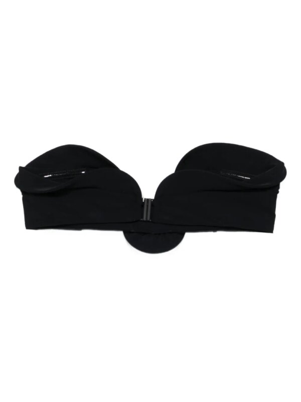 Magda Butrym Bikinitop met roos-applicatie - Zwart