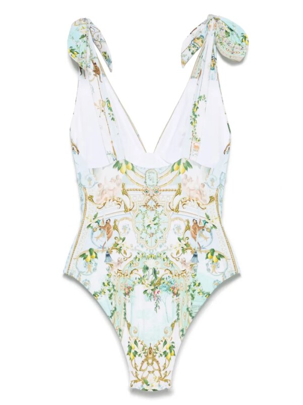 Camilla Badpak met print - Blauw