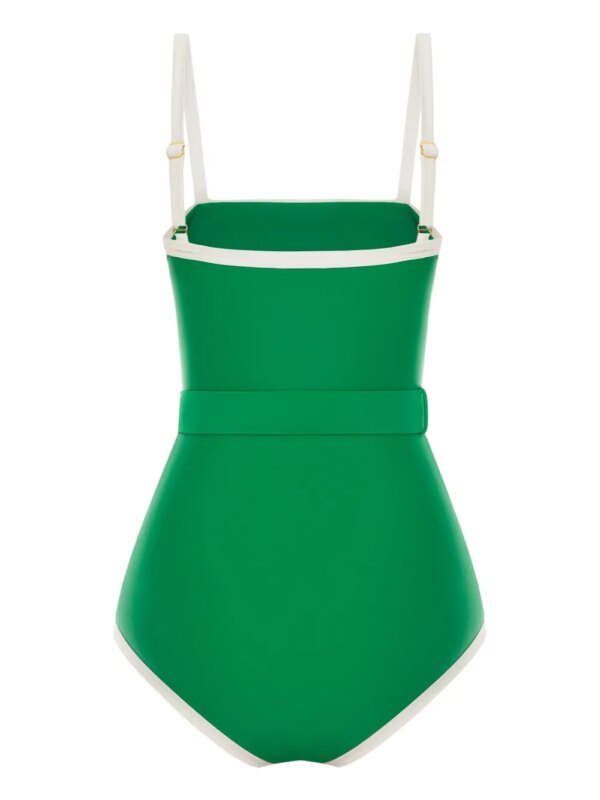 Pilzer Lulu badpak - FOREST GREEN & CREAM