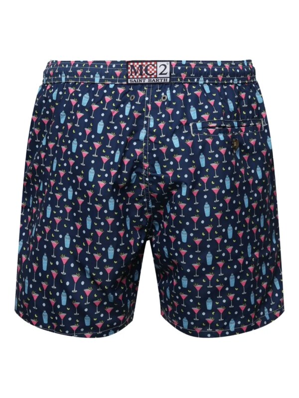 MC2 Saint Barth Zwembroek met jacquard - Blauw