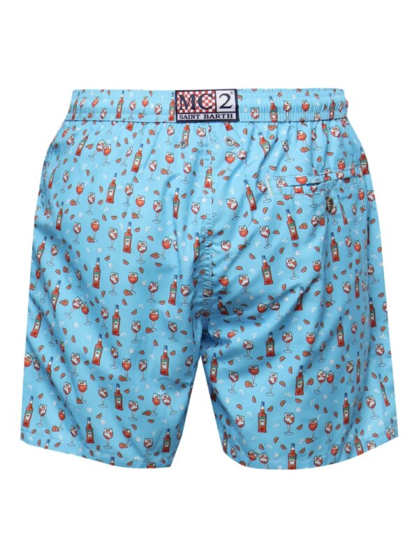 MC2 Saint Barth Zwembroek met jacquard - Blauw