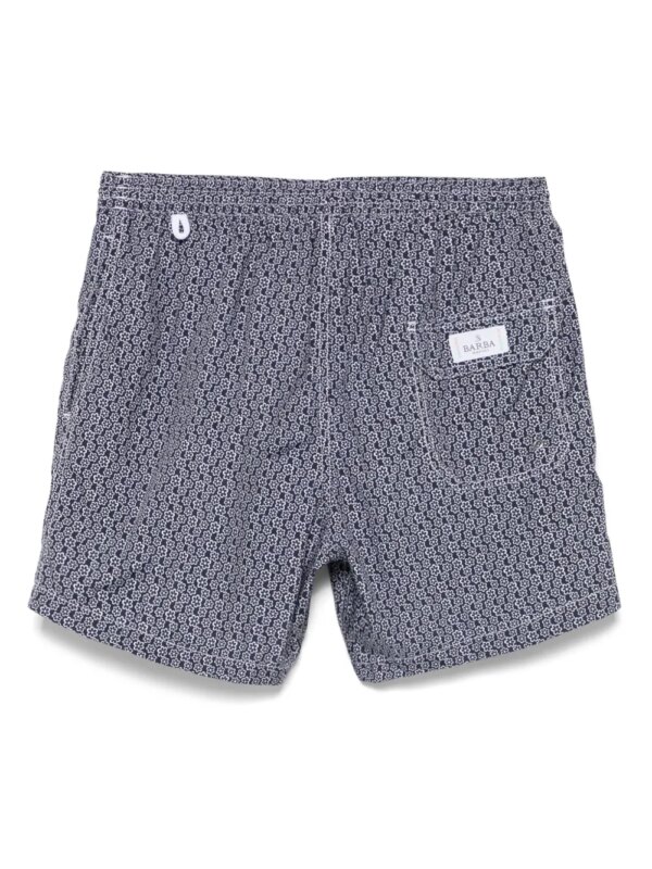 Barba Zwembroek met bloemenprint - Blauw