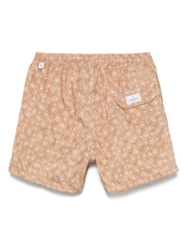 Barba Zwembroek met geometrische print - Beige