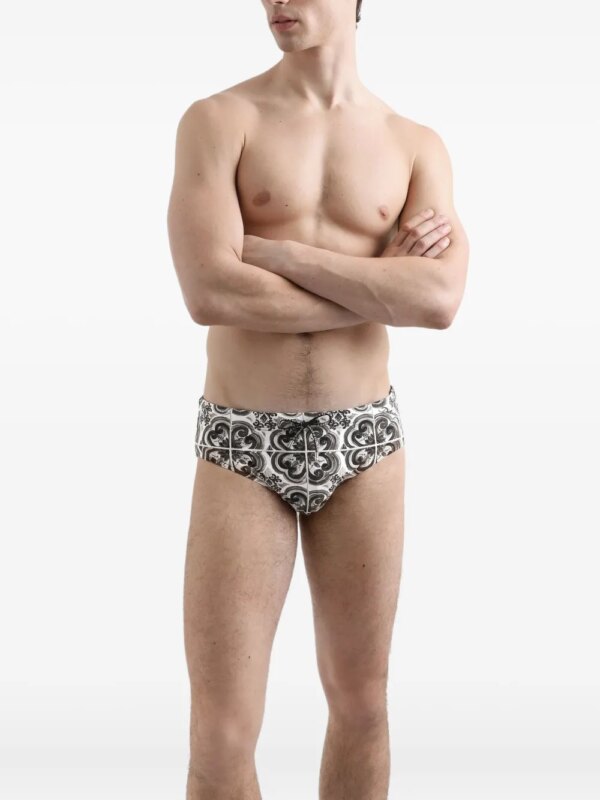 Dolce & Gabbana Zwembroek met print - Wit