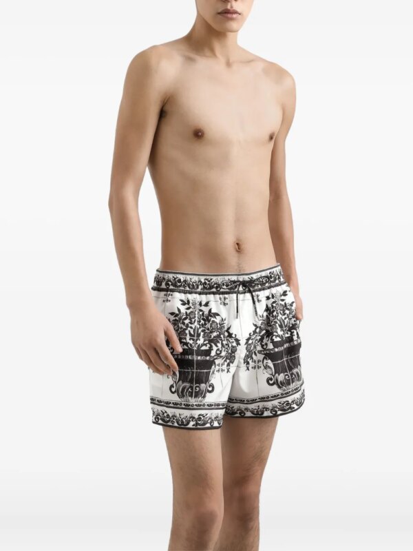 Dolce & Gabbana Zwembroek met grafische print - Wit
