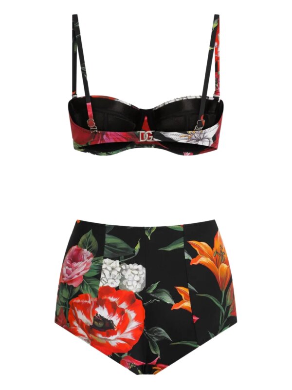 Dolce & Gabbana Bikini met bloemenprint - Zwart