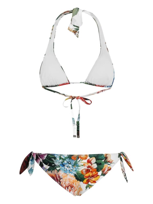 Dolce & Gabbana Bikini met bloemenprint - Wit