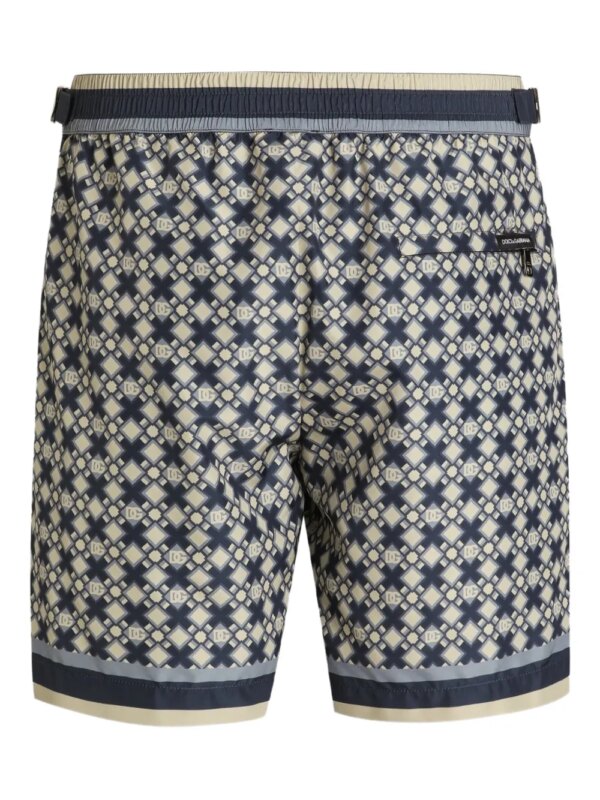 Dolce & Gabbana Zwembroek met geometrische print - Blauw