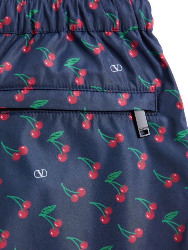 Valentino Garavani Zwembroek met Cherryfic-print - Blauw