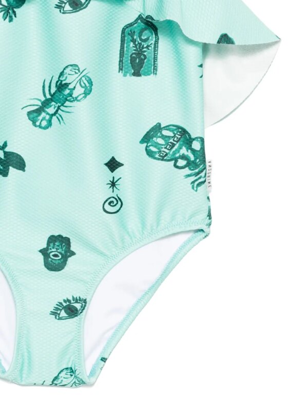 Andorine Badpak met print - Groen