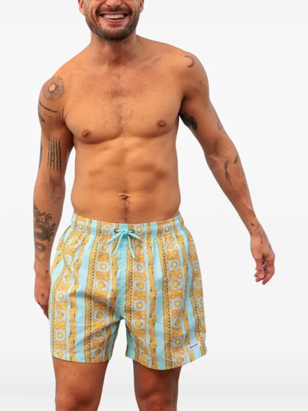 Boardies Zwembroek met grafische print - Blauw