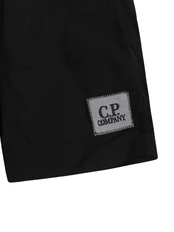 C.P. Company Kids Zwembroek met logopatch - Zwart
