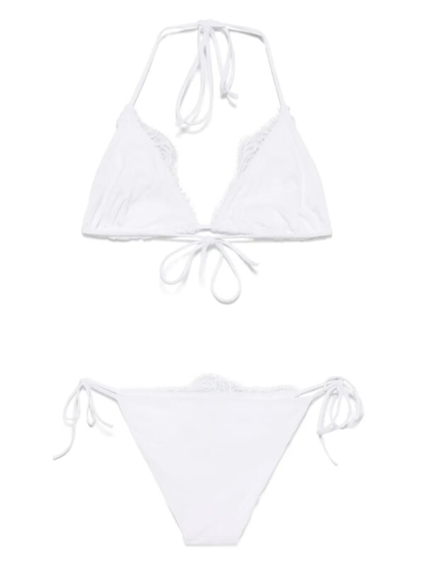 Ermanno Scervino Bikini met kant - Wit
