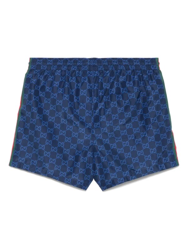 Gucci Popeline zwembroek met print - Blauw