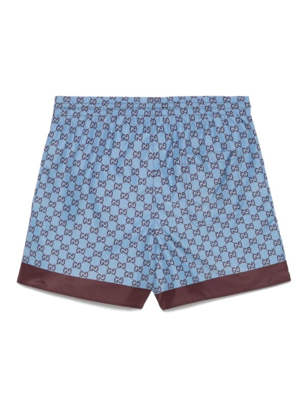 Gucci Popeline zwembroek met print - Blauw