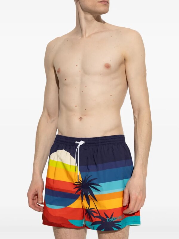 DSQUARED2 Zwembroek met print - Blauw