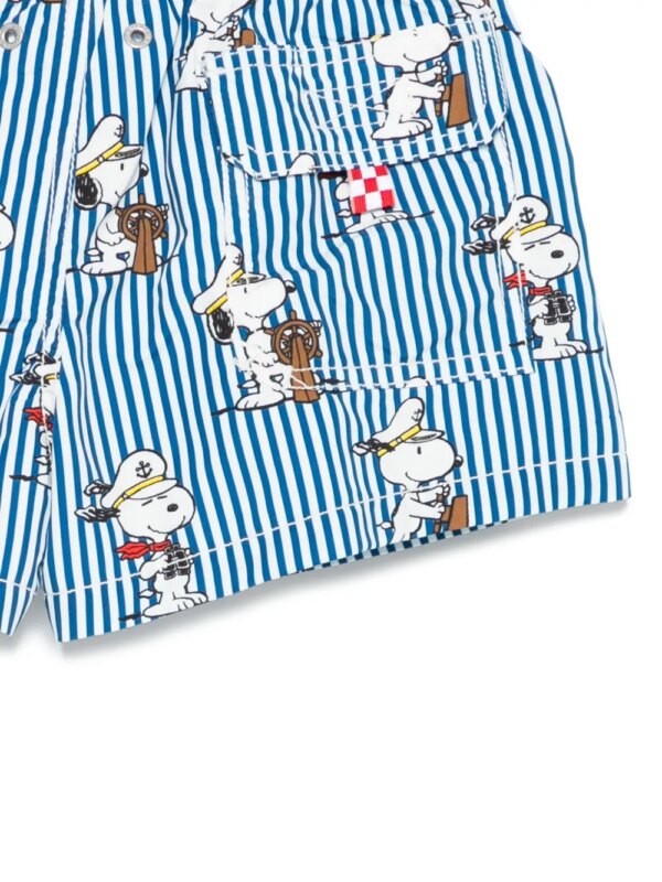 MC2 Saint Barth Kids Snoopy Nautical Stripes zwembroek - Blauw