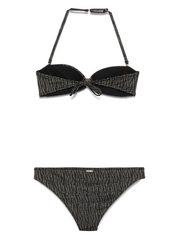Emporio Armani Bikini met jacquard - Zwart