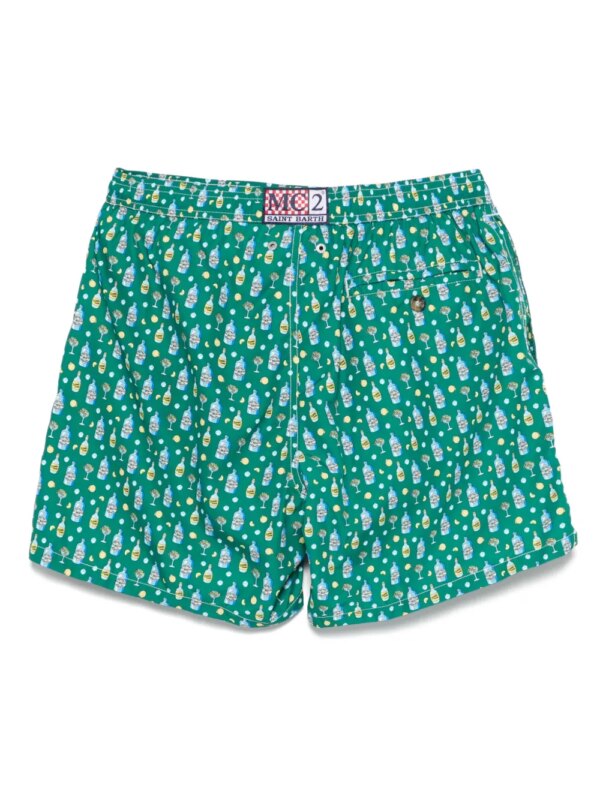 MC2 Saint Barth Zwembroek met print - Groen