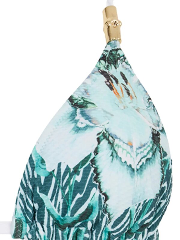 Temperley London Liana bikinitop met grafische print - Blauw