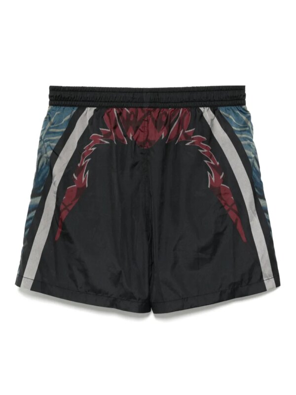 Stain Shade Zwembroek met grafische print - Zwart