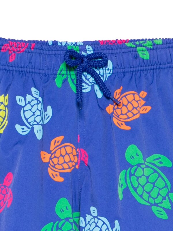 Vilebrequin Kids Zwembroek met schildpadprint - Blauw