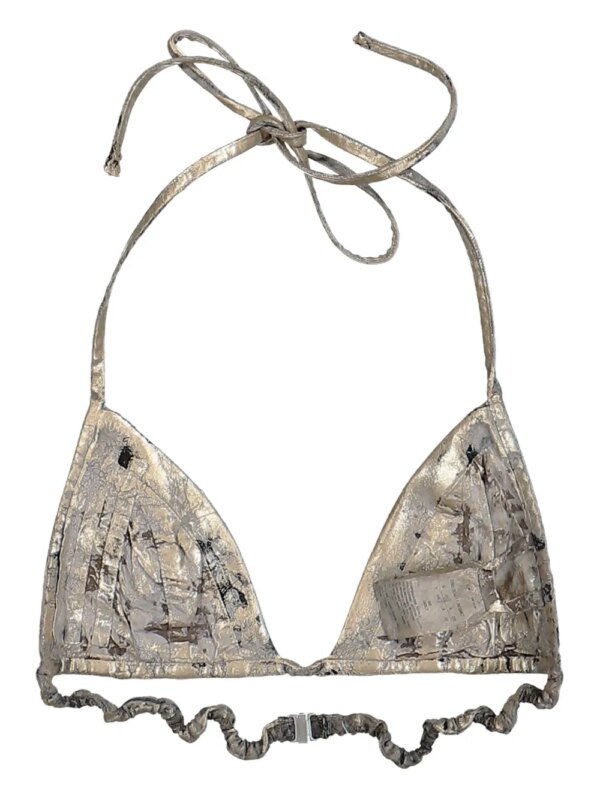 Rick Owens DRKSHDW Bikinitop met metallic effect - Goud
