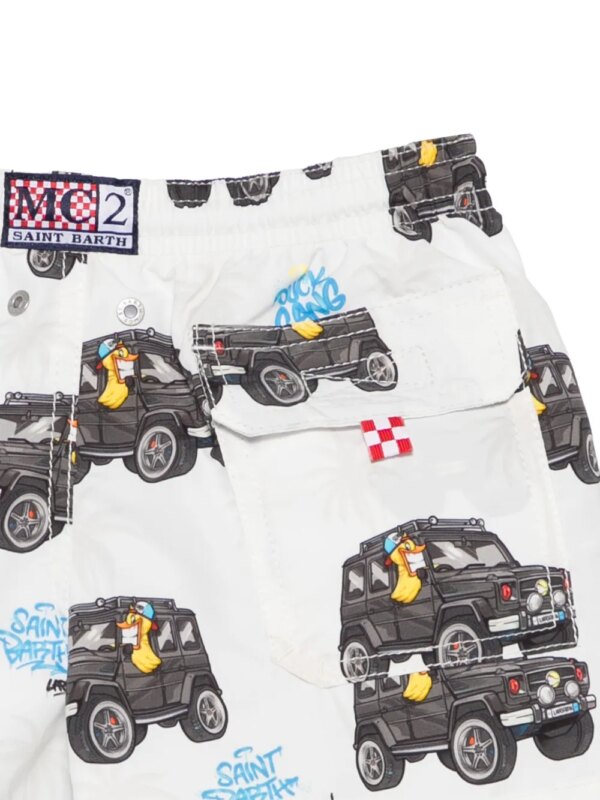 MC2 Saint Barth Kids x CryptoPuppets Jean zwembroek - Wit