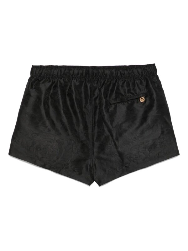Versace Zwembroek met Barroco-jacquard - Zwart