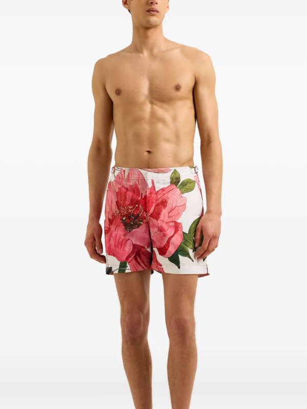 Orlebar Brown Zwembroek met bloemenprint - Roze