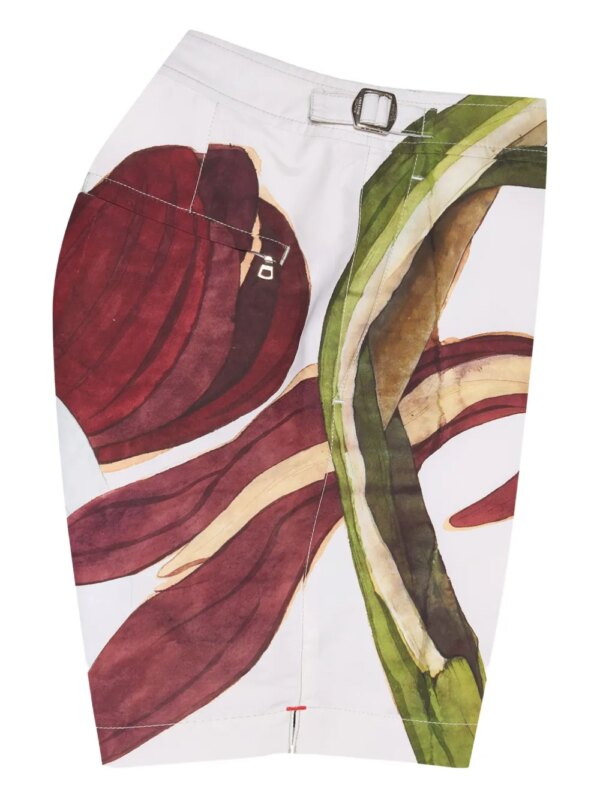 Orlebar Brown Zwembroek met bloemenprint - Wit