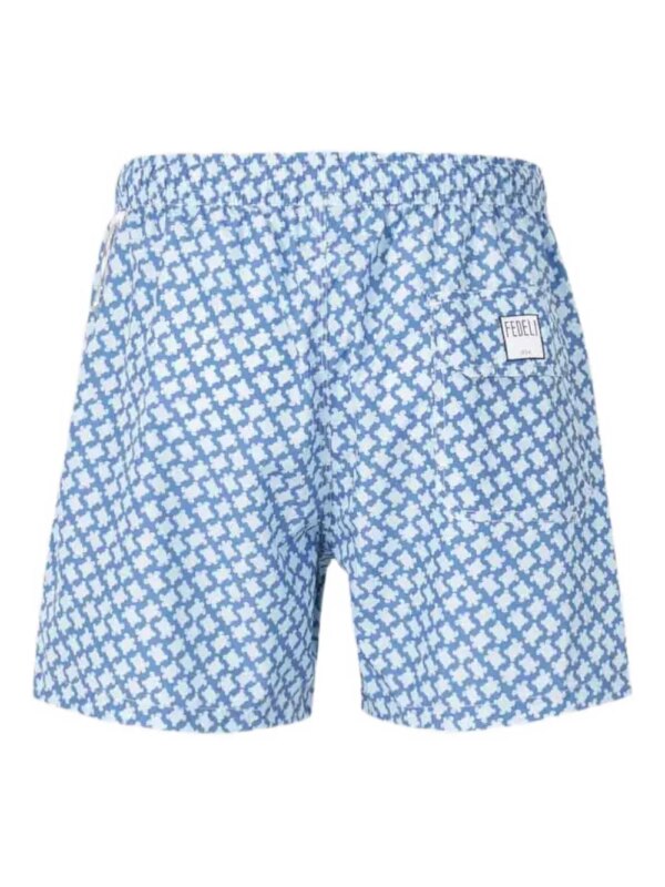 Fedeli Zwembroek met Madeira-print - Blauw
