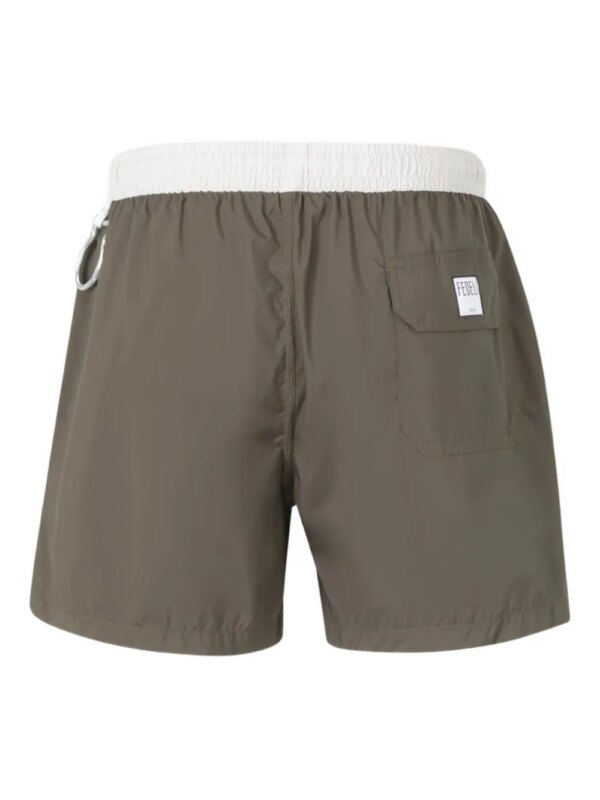 Fedeli Zwembroek met contrasterende afwerking - Groen