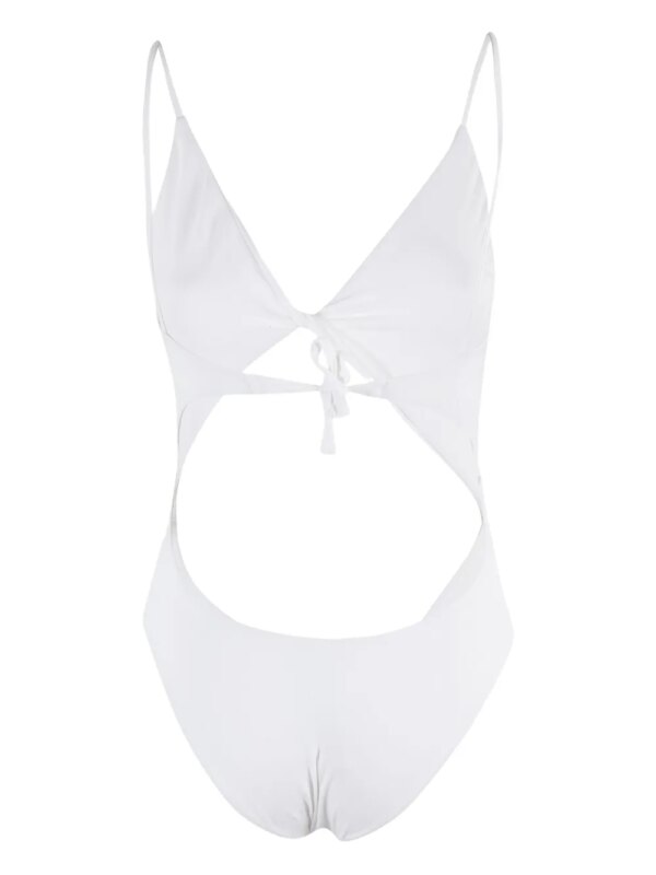 Federica Tosi Badpak met gedraaid detail - Wit
