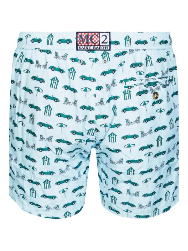 MC2 Saint Barth Zwembroek met print - Blauw