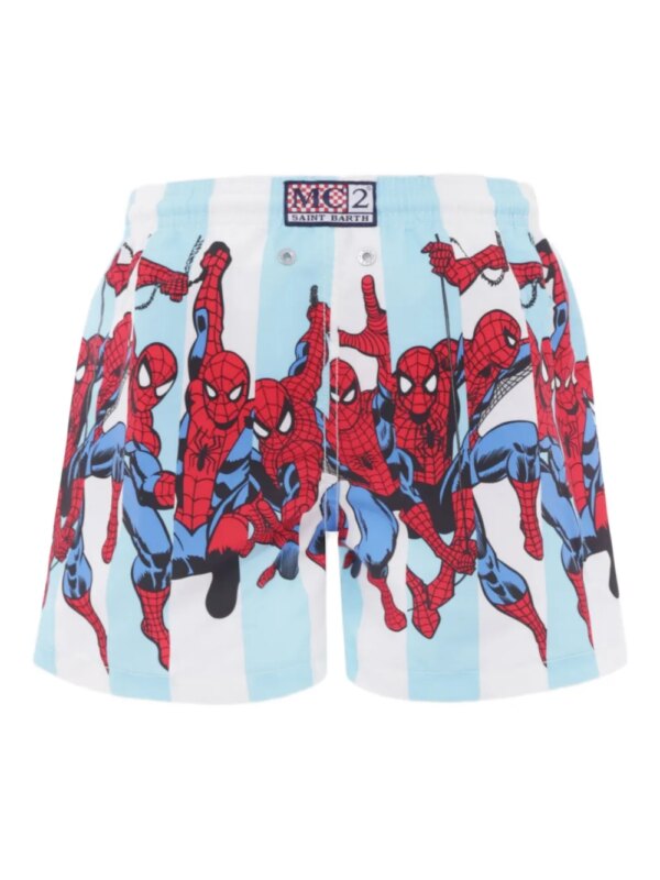 MC2 Saint Barth Kids Zwembroek met Spiderman-print - Blauw
