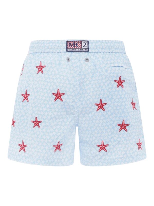 MC2 Saint Barth Kids Zwembroek met zeesterprint - Blauw