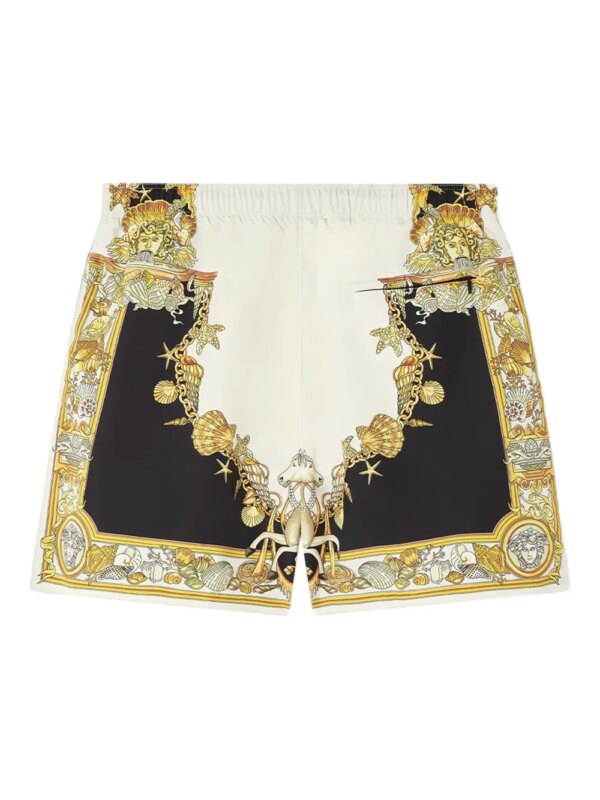 Versace Zwembroek met print - Wit