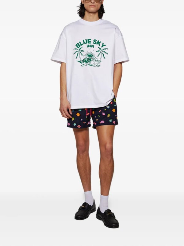 Vilebrequin Mistral zwembroek met vissenpatroon - Blauw