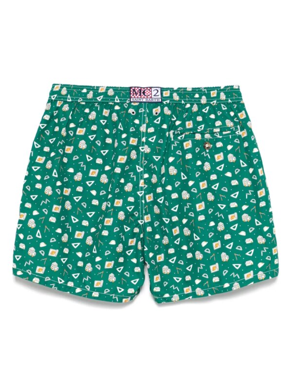 MC2 Saint Barth Zwembroek met print - Groen