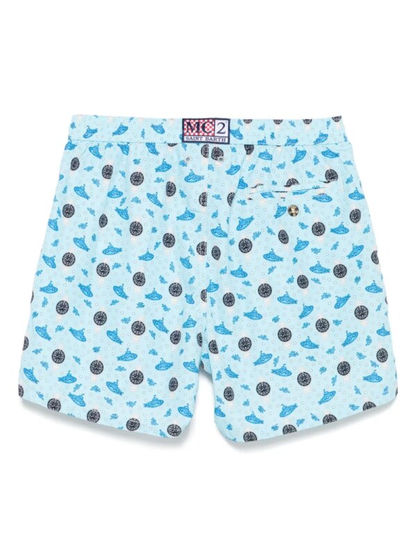 MC2 Saint Barth Zwembroek met print - Blauw