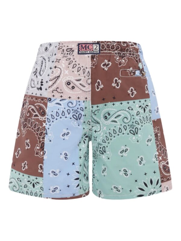 MC2 Saint Barth Kids Zwembroek met paisley-print - Blauw