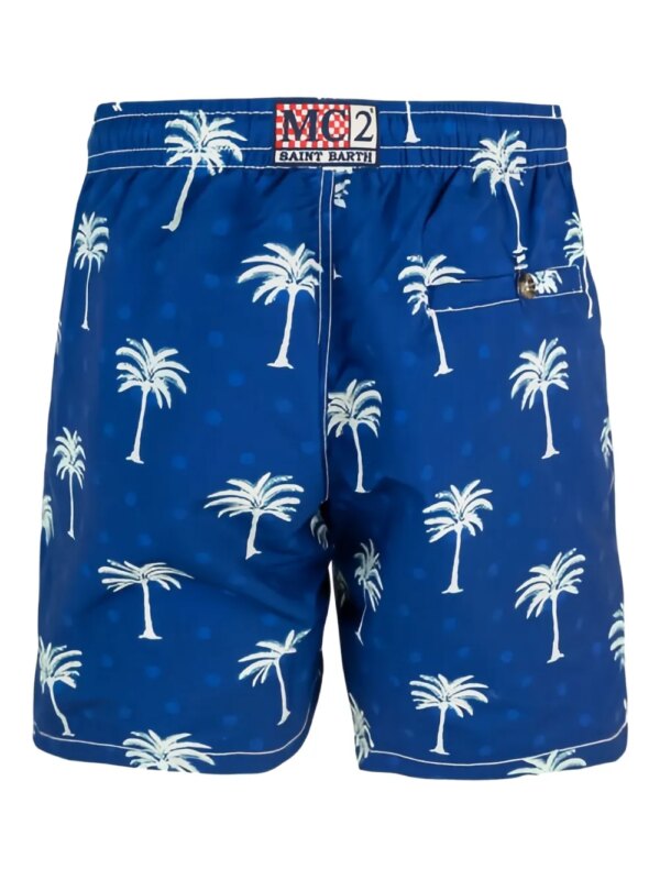 MC2 Saint Barth Caprese zwembroek met palmboomprint - Blauw