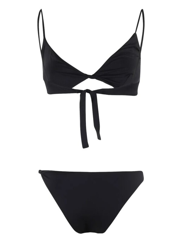 Federica Tosi Torcion bikini met gedraaid detail - Zwart